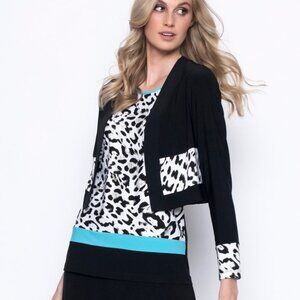 NWT Picadilly Contrast Trimmed Cropped Jacket